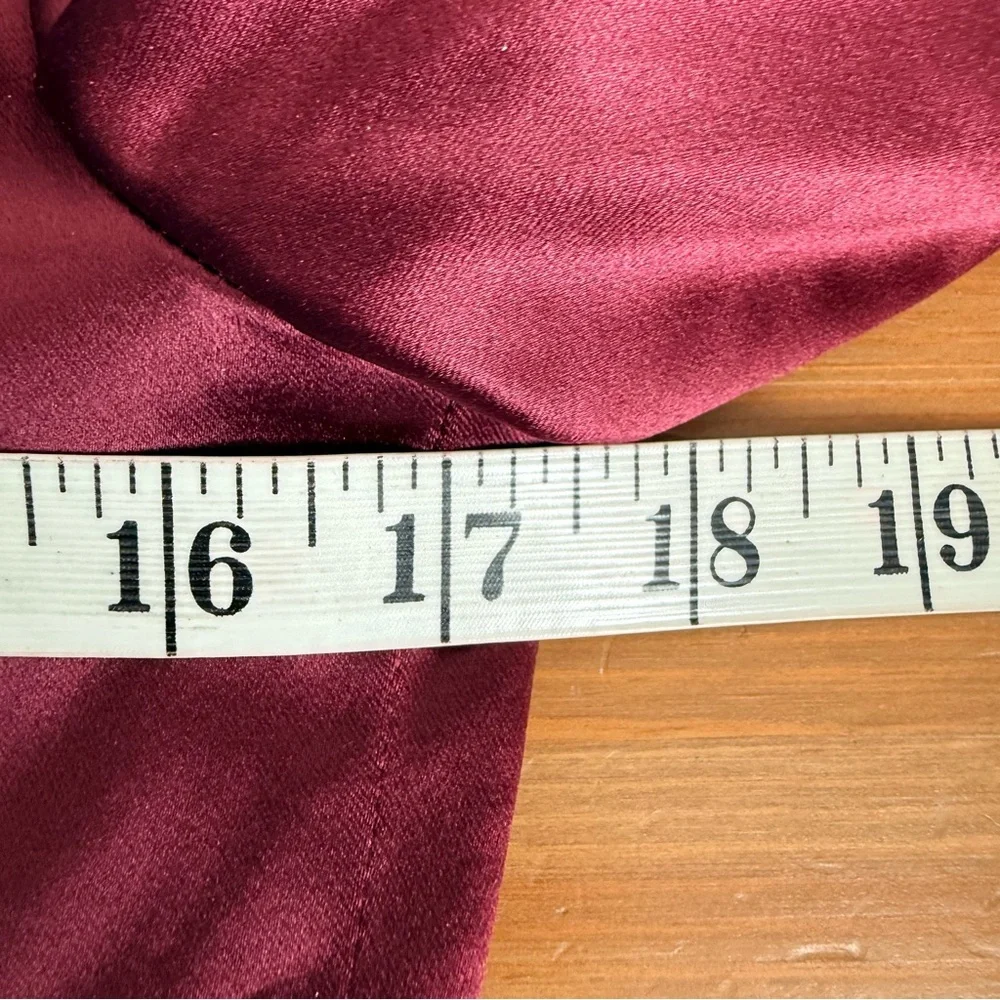 NWT House of Harlow 1960 Satin Crop Burgundy Wine Jacket Blazer Size XS